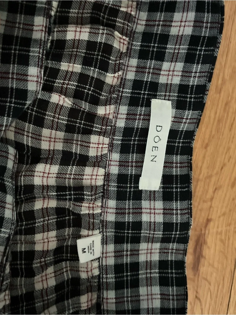 Doen Marceline Black and White Plaid Maxi Skirt - Picture 2 of 3